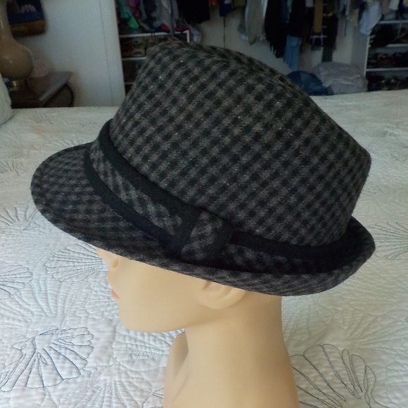 Hatter Co. Gray/Black Wool Fedora (Unisex) - Picture 4 of 10